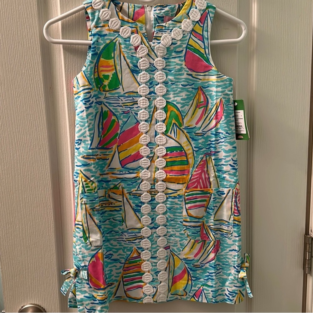 Lilly Pulitzer Blue Pink Sleeveless Sundress Resort Wear